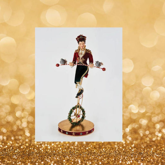 Katherine's Collection Christmas Decor Twelve Days of Christmas Unicyclist