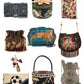 Mary Frances A Little Wild Beaded Leopard Print Crossbody Bucket Shoulder Bag