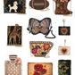 Mary Frances A Little Wild Beaded Leopard Print Crossbody Bucket Shoulder Bag