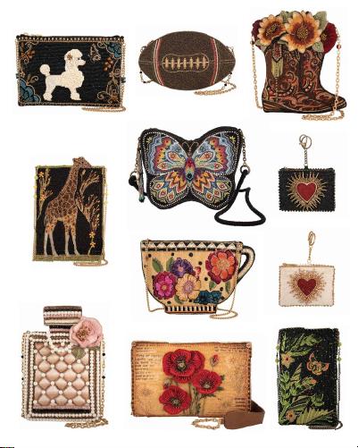 Mary Frances A Little Wild Beaded Leopard Print Crossbody Bucket Shoulder Bag