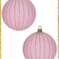 Light Pink Velvet Round Ornament Set of 2