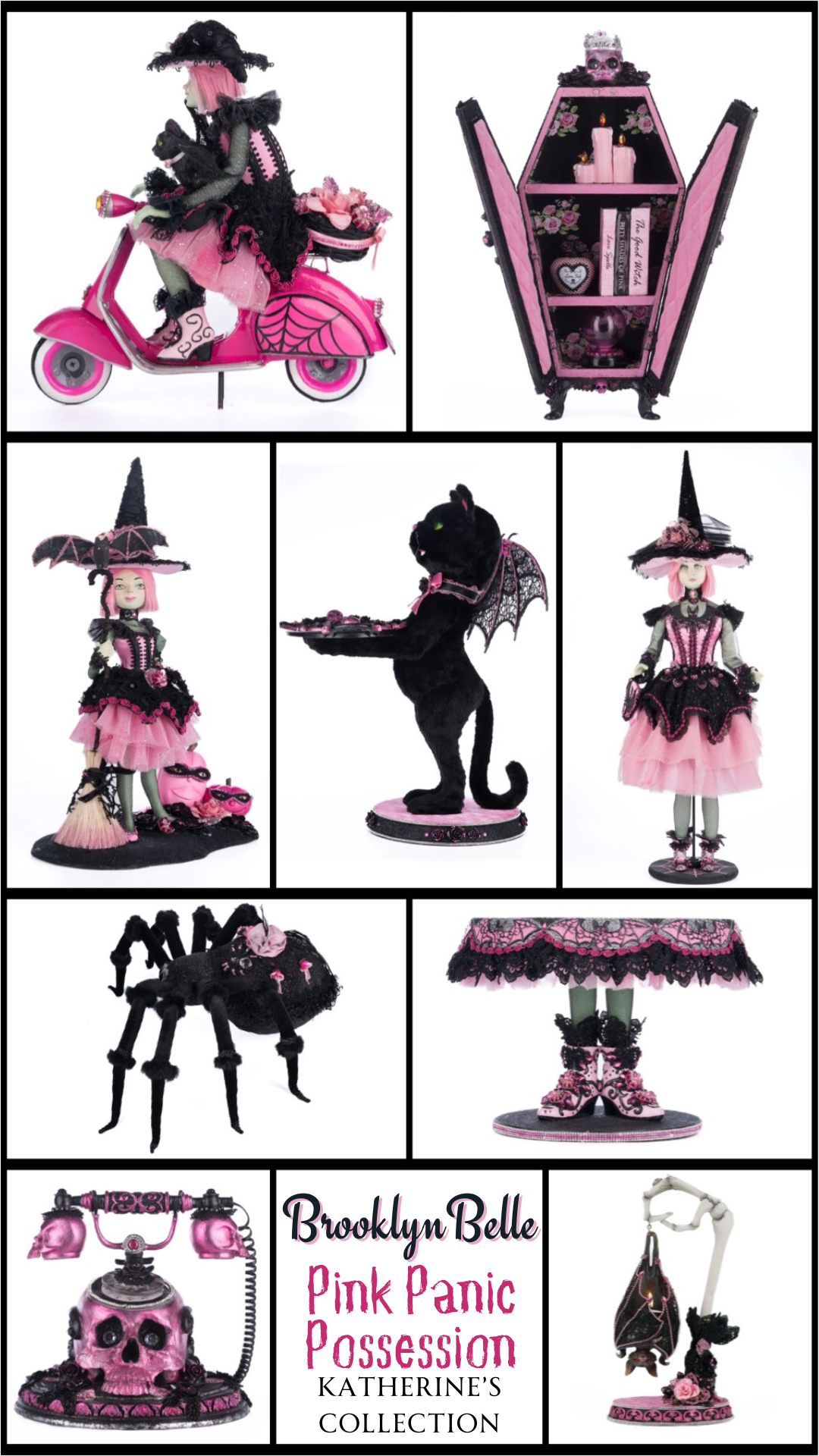 Katherine's Collection Bat Stiletto Tabletop   Katherine's Collection Halloween Bat Decor