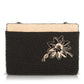 Mary Frances Wild One Beaded Black Floral Crossbody Handbag