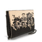 Mary Frances Wild One Beaded Black Floral Crossbody Handbag
