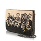 Mary Frances Wild One Beaded Black Floral Crossbody Handbag