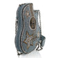 Mary Frances Stars & Strings Guitar Shaped Beaded Crossbody Handbag