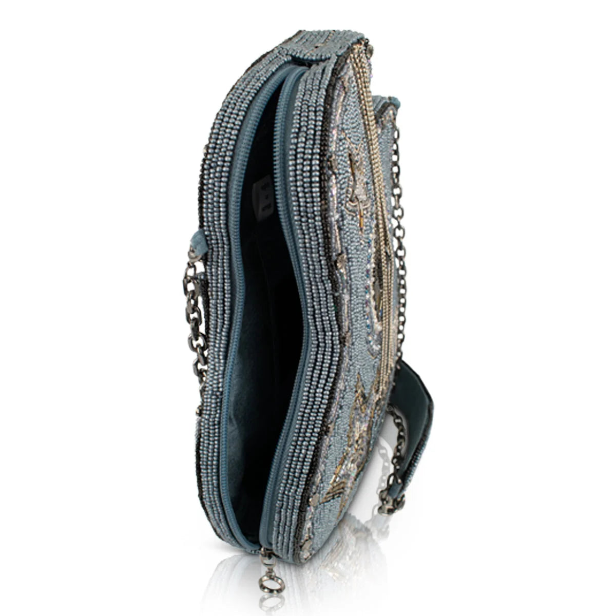 Mary Frances Stars & Strings Guitar Shaped Beaded Crossbody Handbag