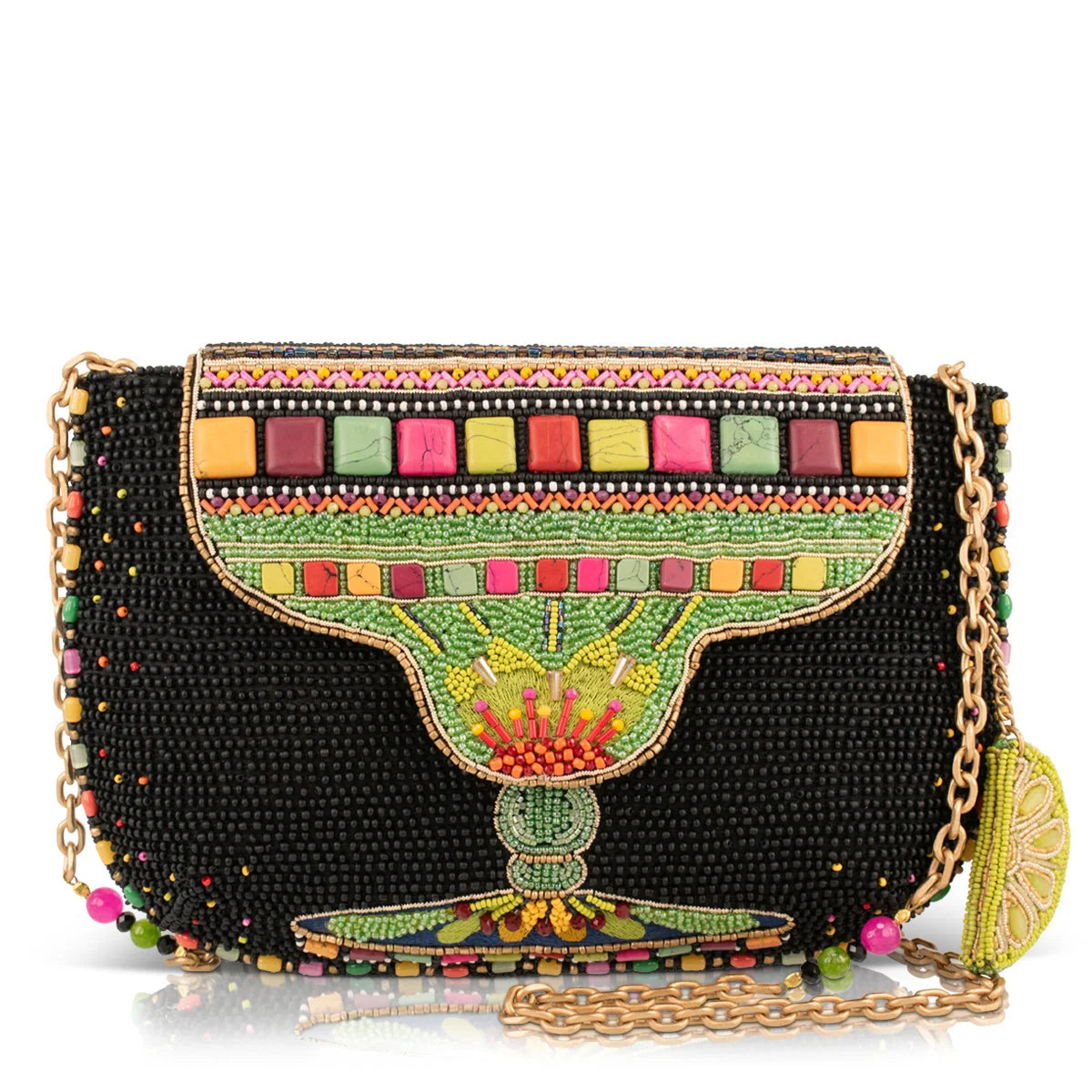Mary Frances Margarita Mood Beaded Cocktail Crossbody Handbag