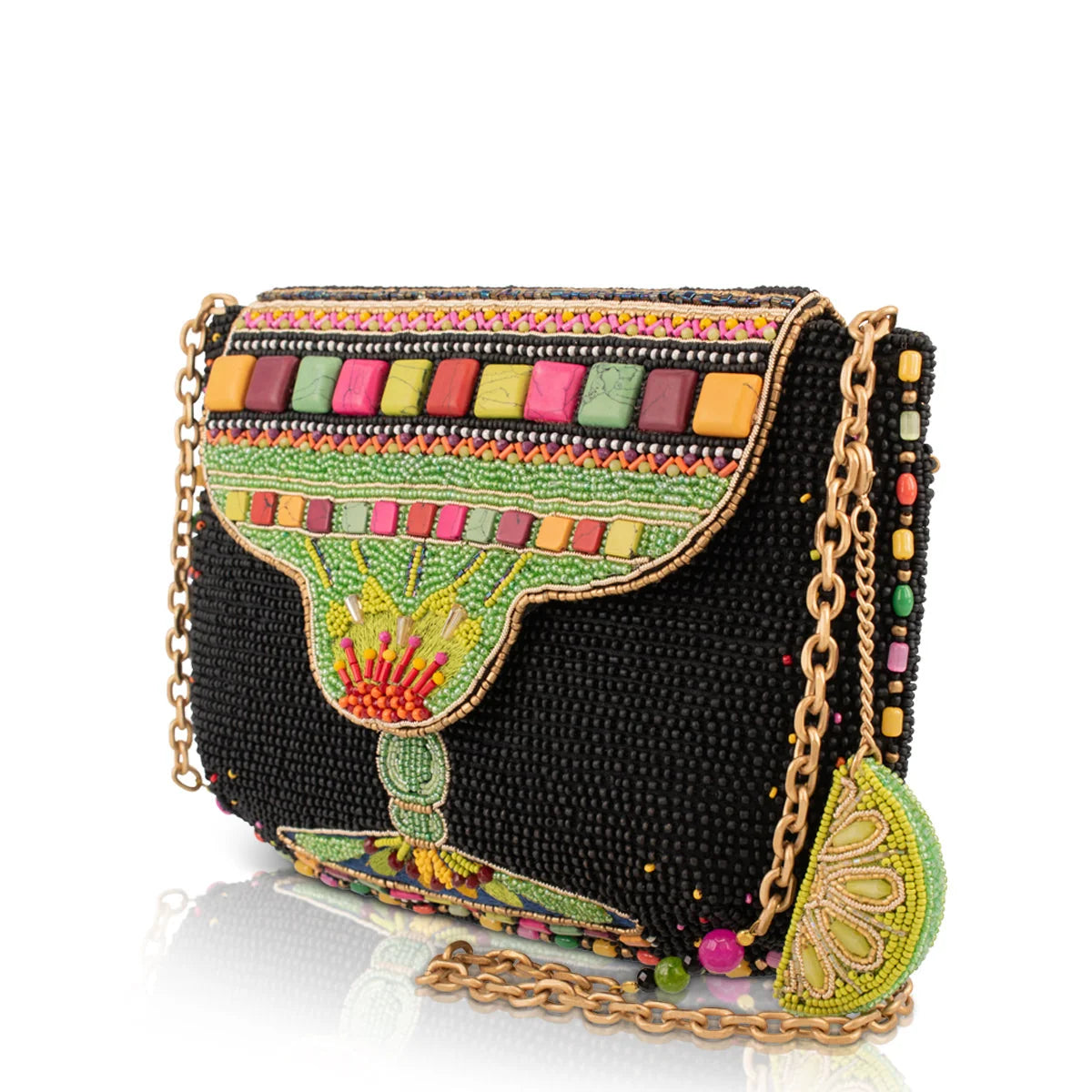 Mary Frances Margarita Mood Beaded Cocktail Crossbody Handbag