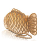 Mary Frances Fresh Catch Gold Beaded Fish Shaped Crossbody Handbag