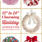 Multicolor Ball Ornament Wreath 22" White Pink and Red Wreath