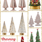 Christmas Tree Figurine with Cardinals Set of 2 Cardinal Christmas Decorations