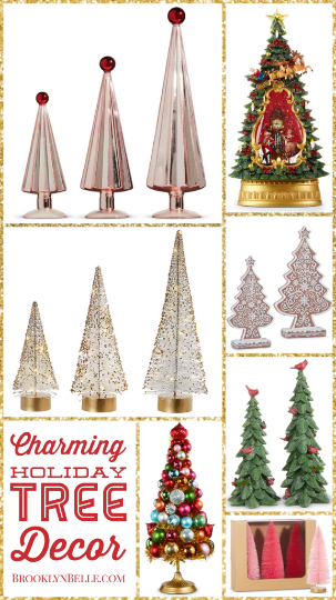 11" December Diamonds LED Lighted Frosted Trees Scene