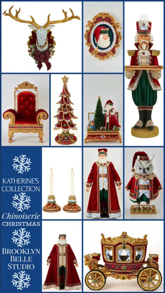 Katherine's Collection Santa And Reindeer Tabletop  Katherine's Collection Christmas Decor