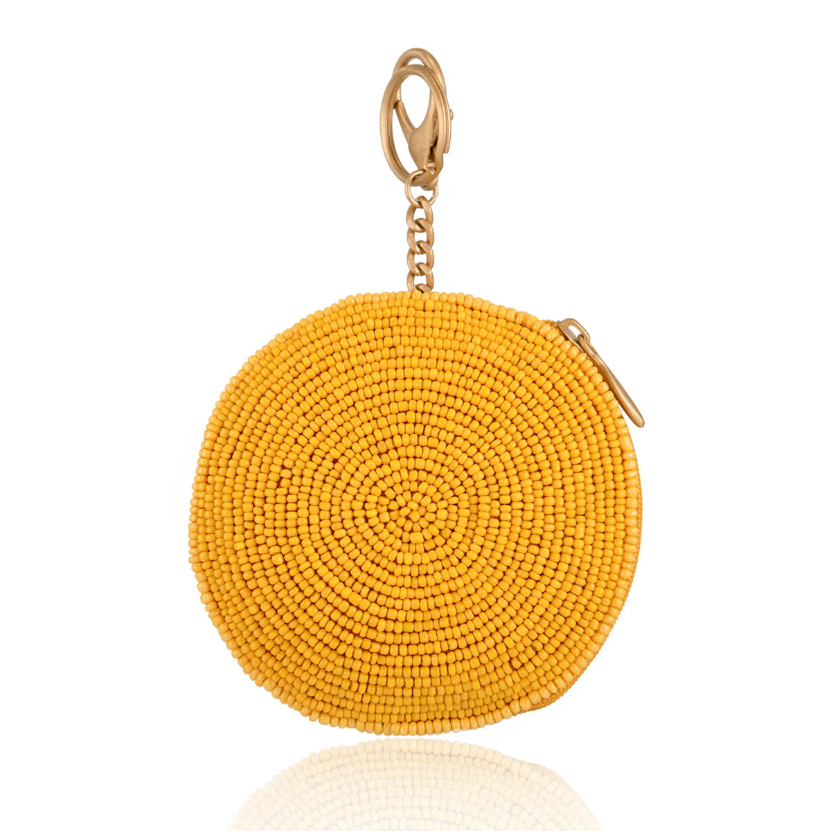 Mary Frances Cool Smiley Beaded Coin Purse Keychain Charm Handbag Accessory