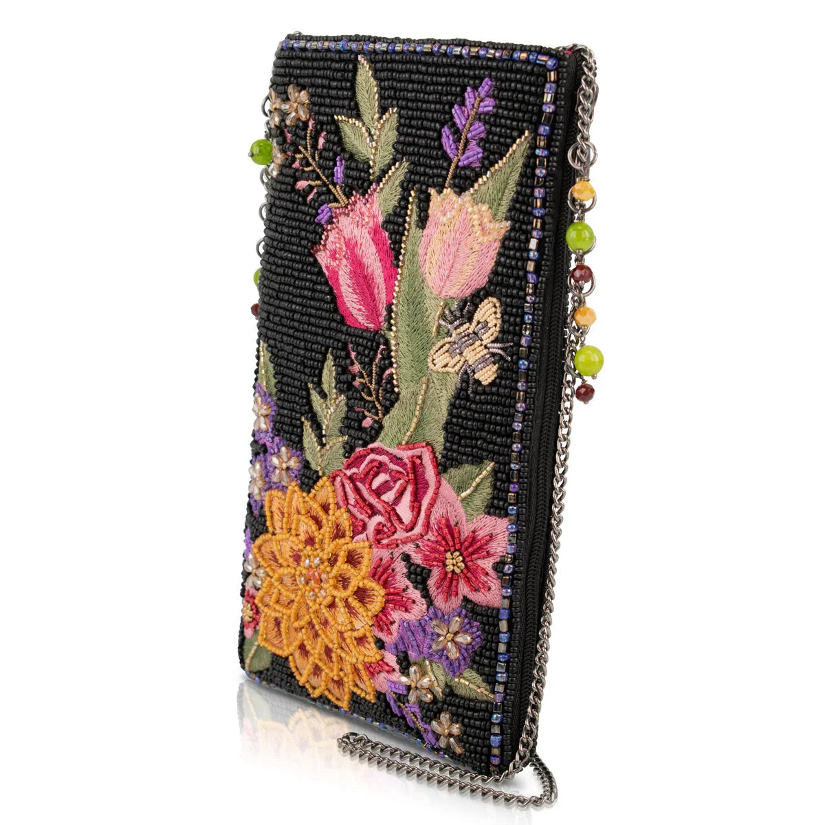 Mary Frances Buzz and Bloom Floral Bee Crossbody Phone Bag
