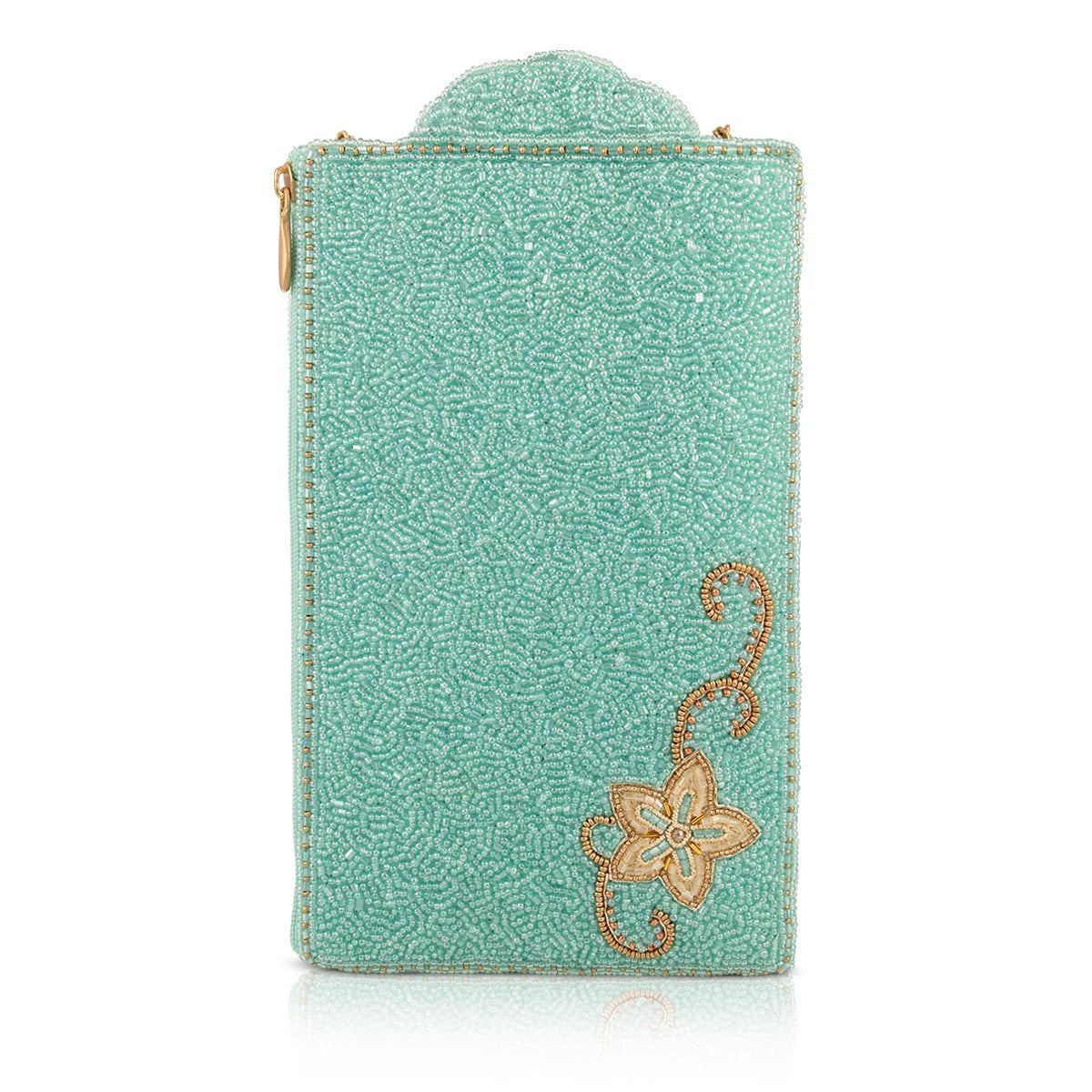 Mary Frances Washed Ashore Coastal Seashells Mini Crossbody Phone Bag