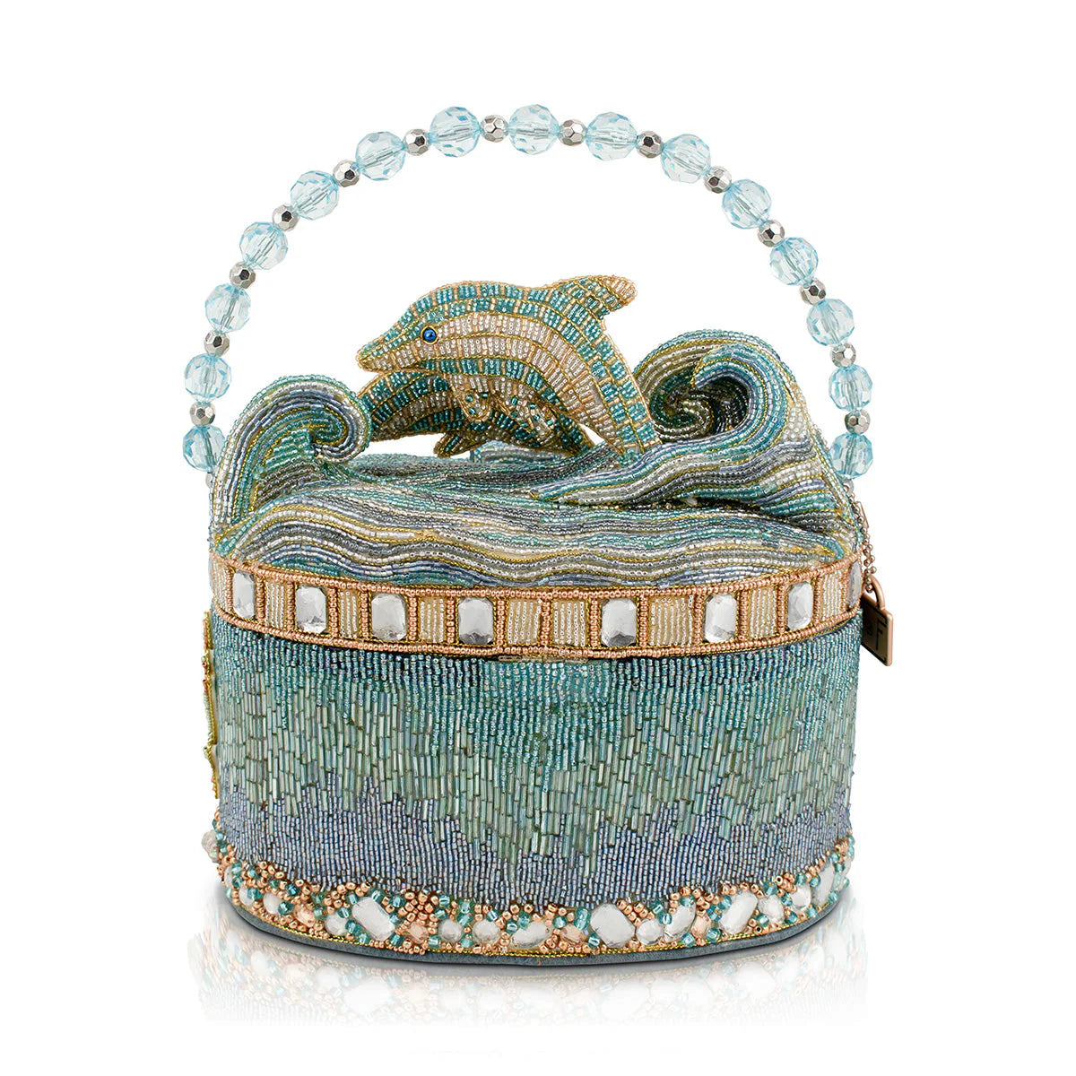 Mary Frances Crystal Dolphin Top Handle Handbag   Mary Frances Marine Sea Life