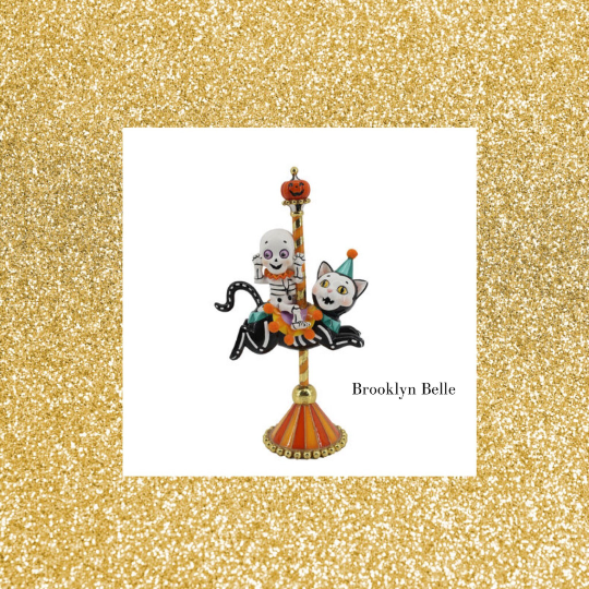 December Diamonds Halloween Skeleton on Cat Carousel – Brooklyn Belle