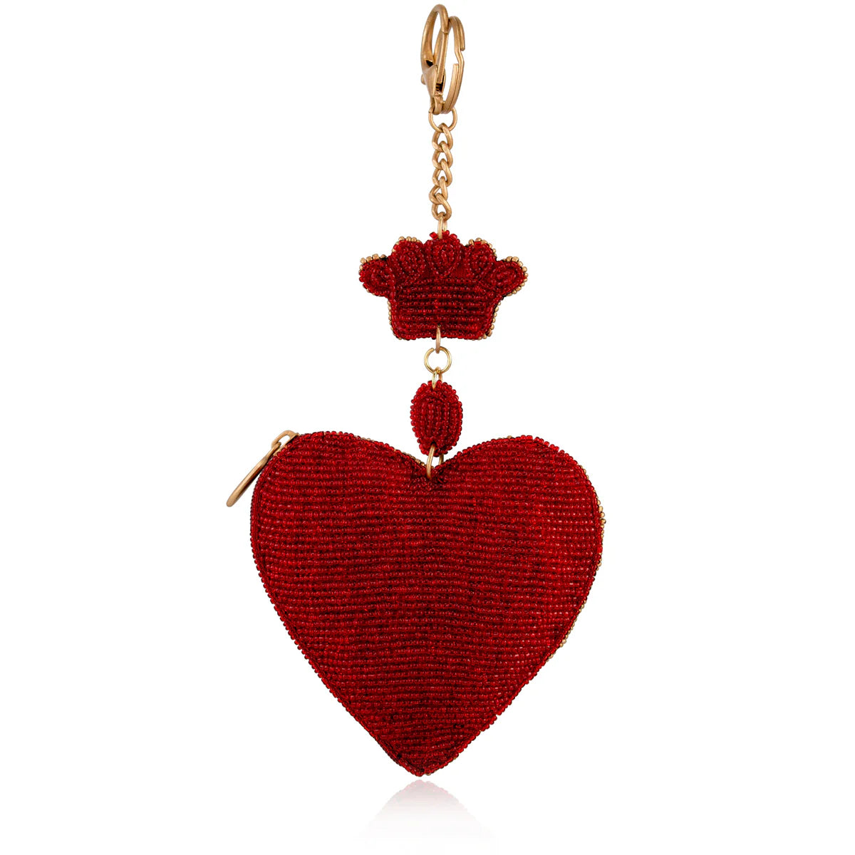 Mary Frances High Court Coin Purse Heart Keychain Charm Handbag Accessory