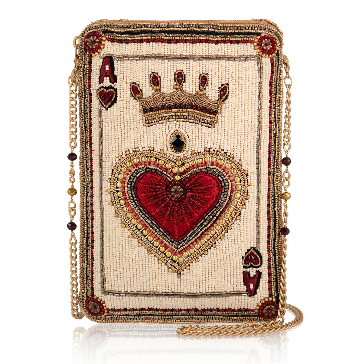 Mary Frances High Court Mini Crossbody Handbag  Mary Frances Heart Playing Card Bag