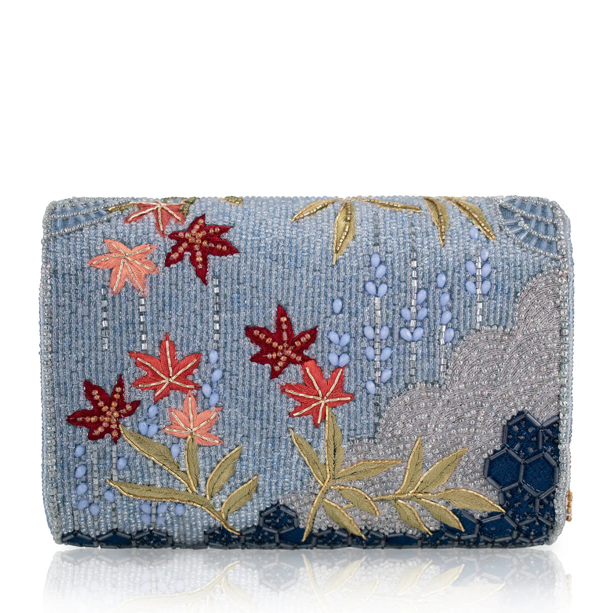 Mary Frances Lotus Mist Crossbody Handbag  Mary Frances Floral Fashion Bag
