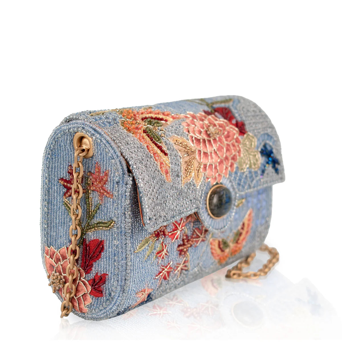 Mary Frances Lotus Mist Crossbody Handbag  Mary Frances Floral Fashion Bag