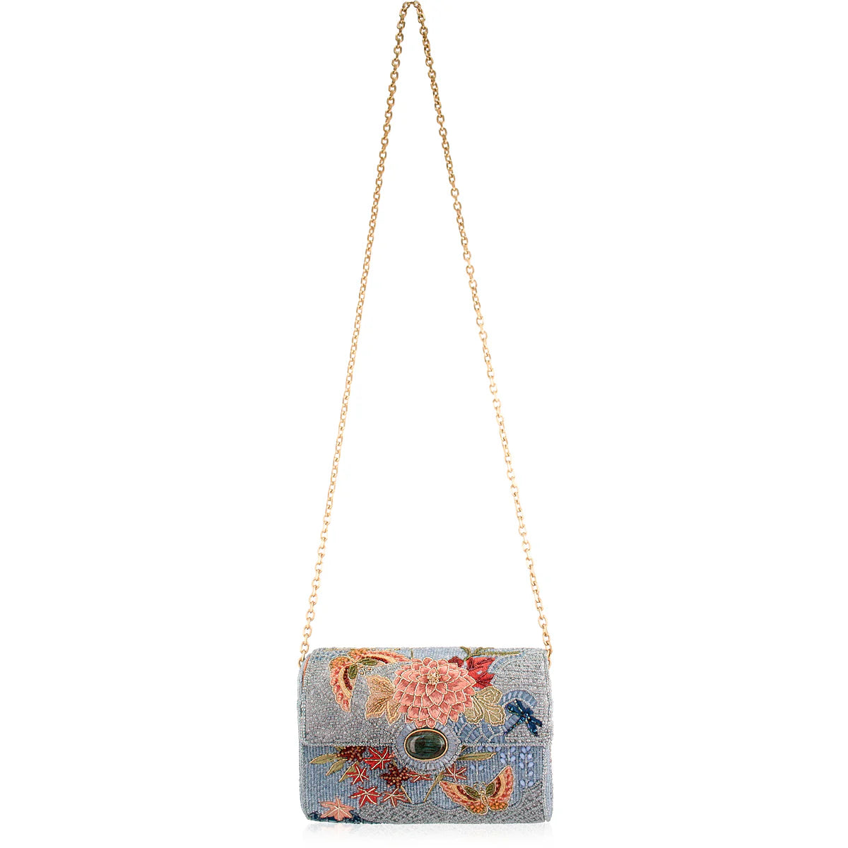 Mary Frances Lotus Mist Crossbody Handbag  Mary Frances Floral Fashion Bag