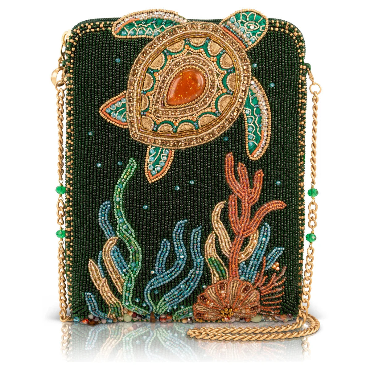 Mary Frances Tide Traveler Sea Turtle Mini Crossbody