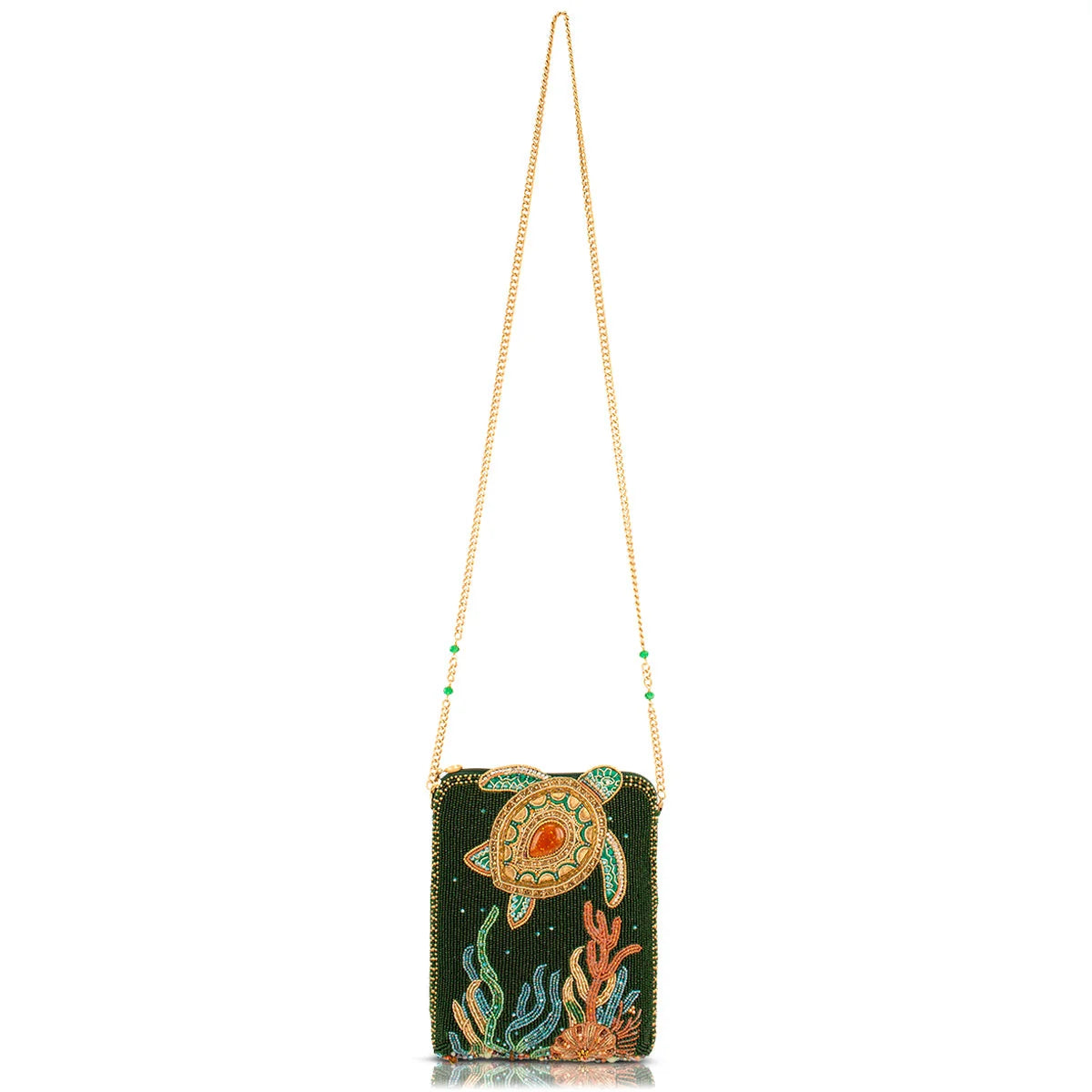 Mary Frances Tide Traveler Sea Turtle Mini Crossbody