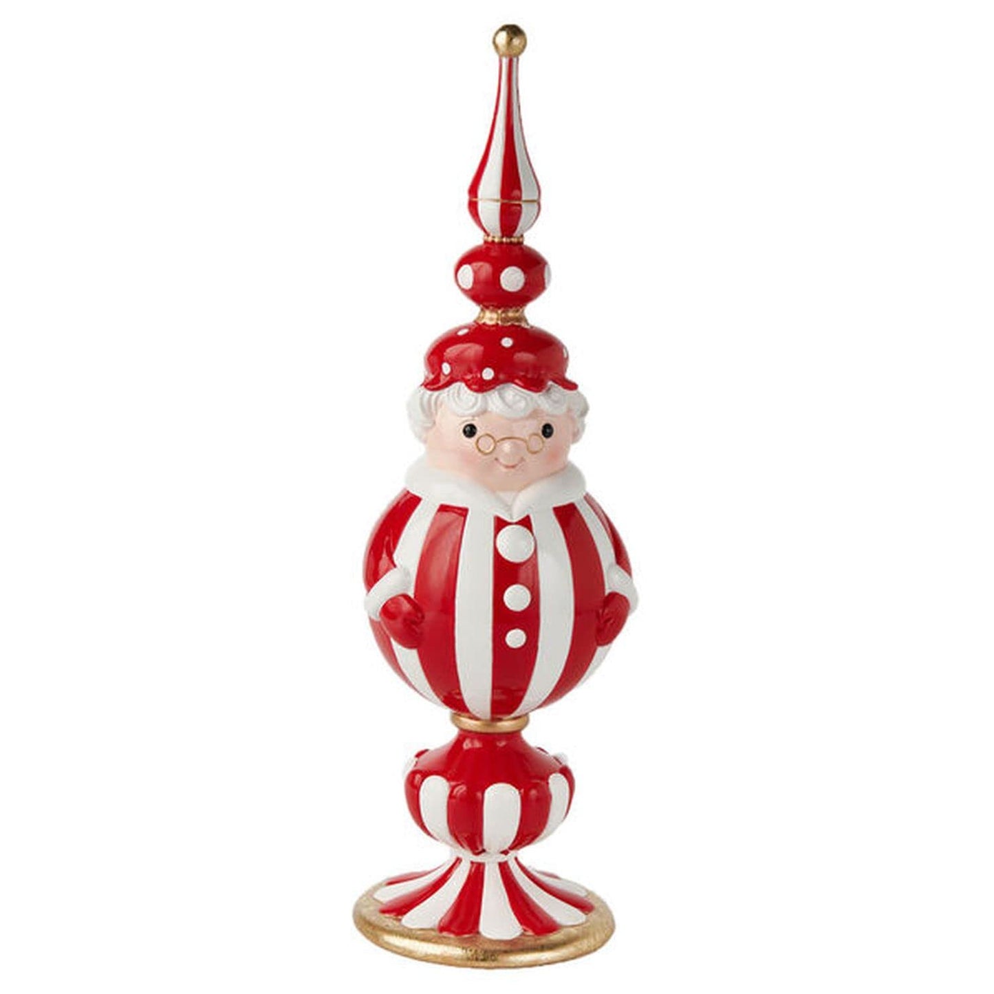 December Diamonds Christmas 18 inch Peppermint Santa Claus Orb