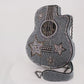 Mary Frances Stars & Strings Guitar Shaped Beaded Crossbody Handbag