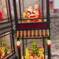 13" Santa and Elves Lighted Water Two Story House