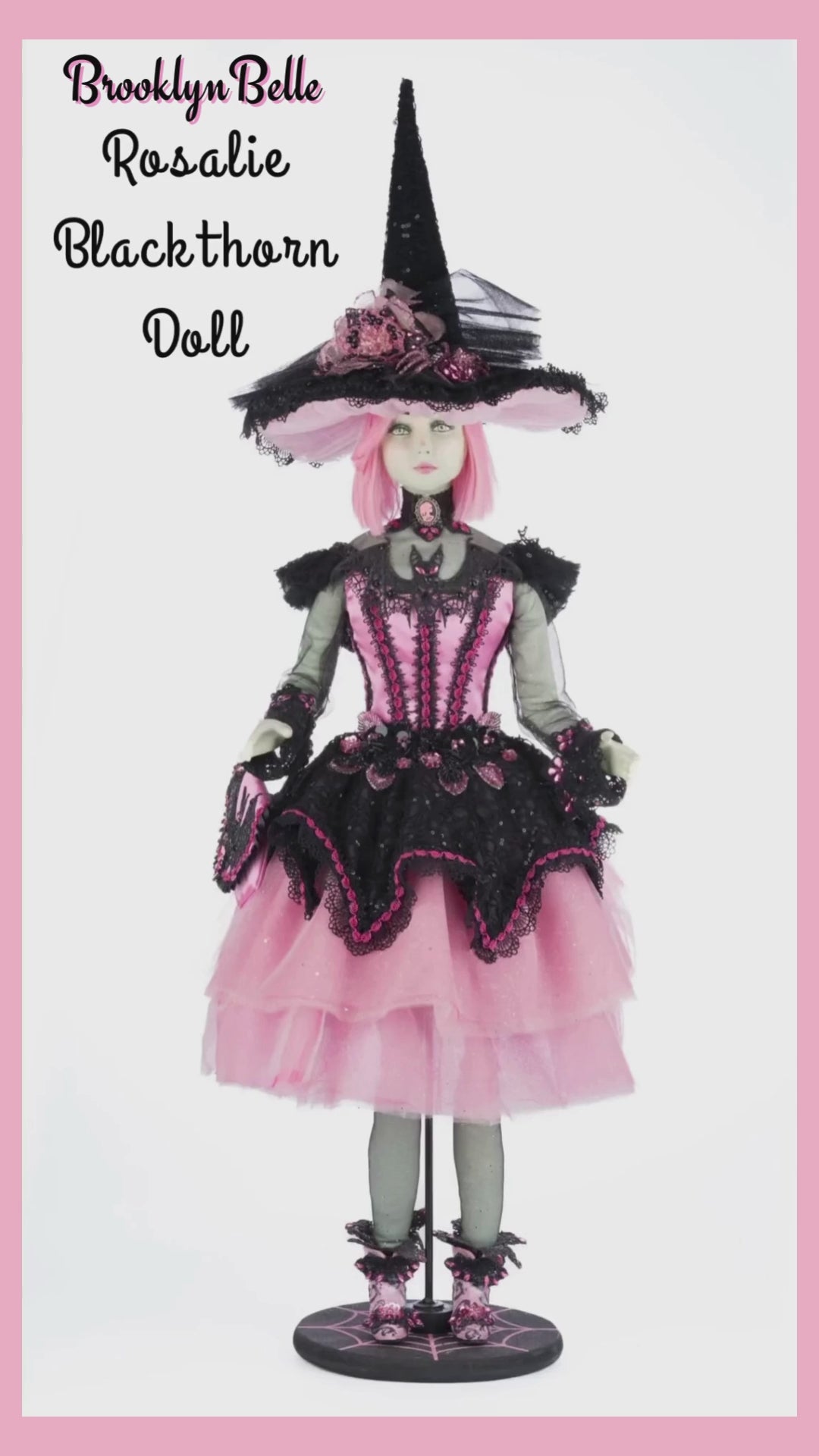 Katherine's Collection Pink Halloween Witch Rosalie Blackthorn