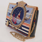 Mary Frances Set Sail Sailboat Beaded Nautical Crossbody Handbag