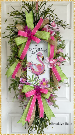 Flamingo Wreath • Summer Wreath