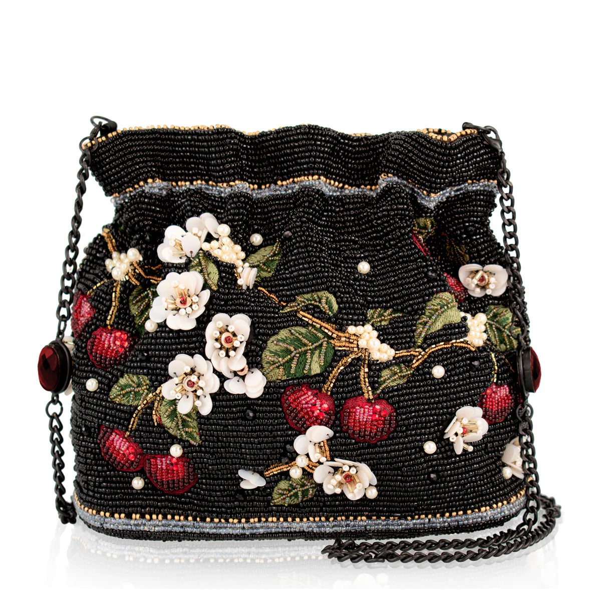 Mary Frances Sweet & Tart Crossbody Handbag  Mary Frances Floral Cherries Fashion Bag
