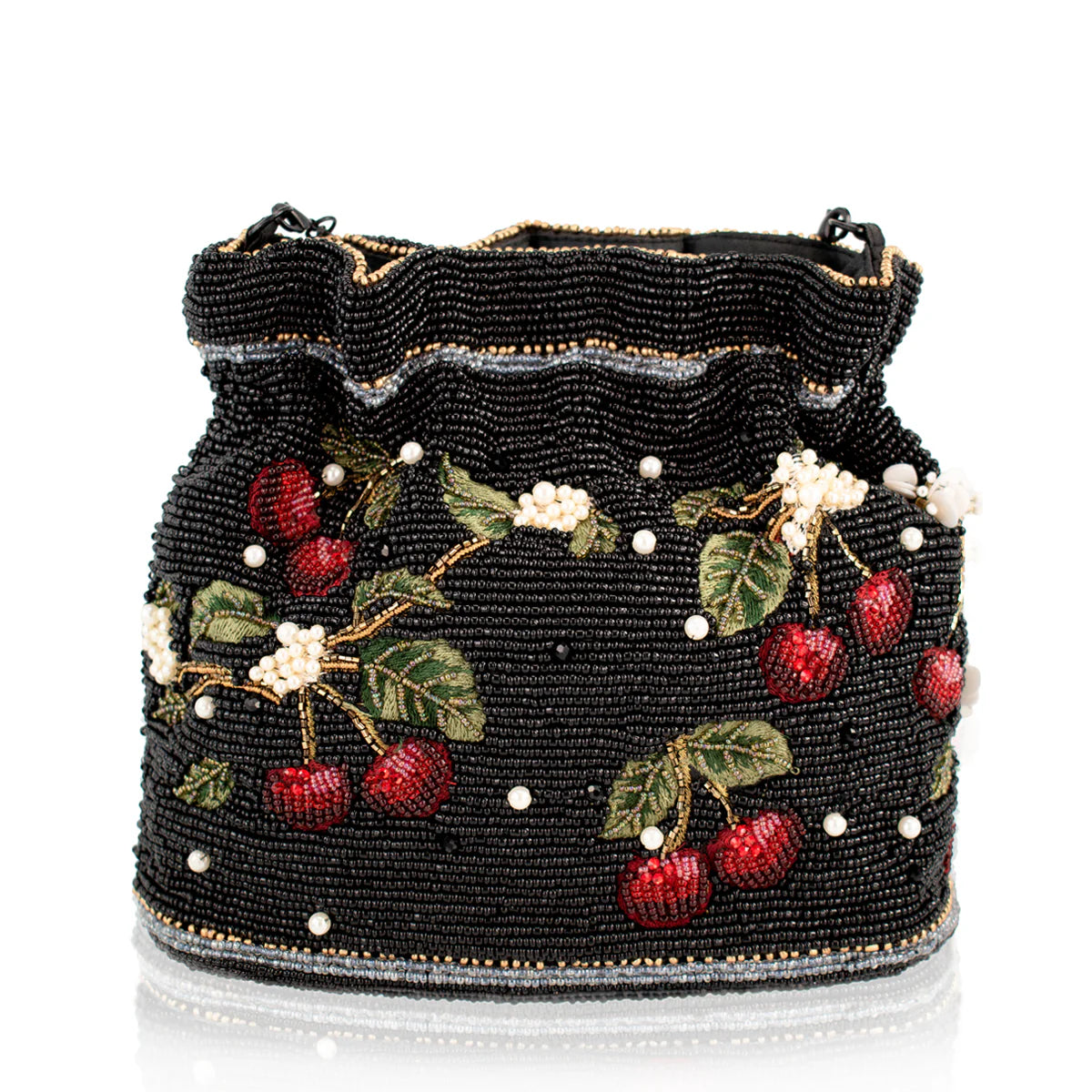 Mary Frances Sweet & Tart Crossbody Handbag  Mary Frances Floral Cherries Fashion Bag
