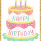 Large Happy Birthday Cake Sign