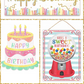 Large Happy Birthday Cake Sign