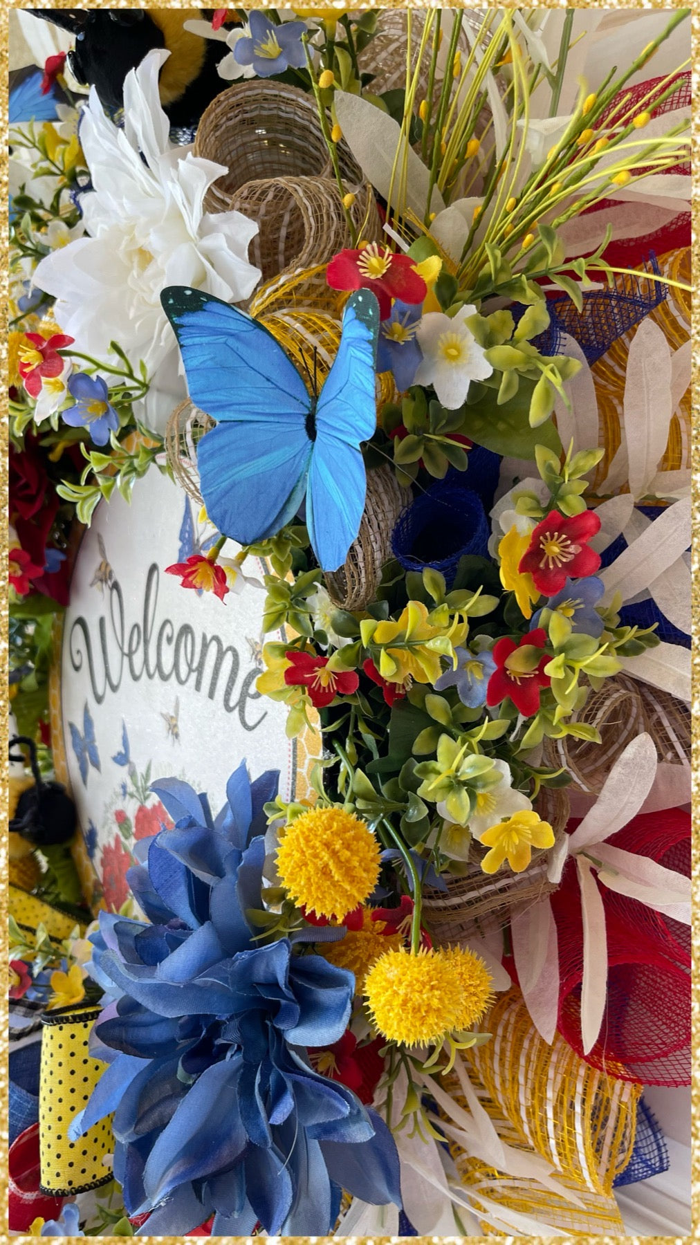Summer Welcome Wreath • Welcome Floral Wreath