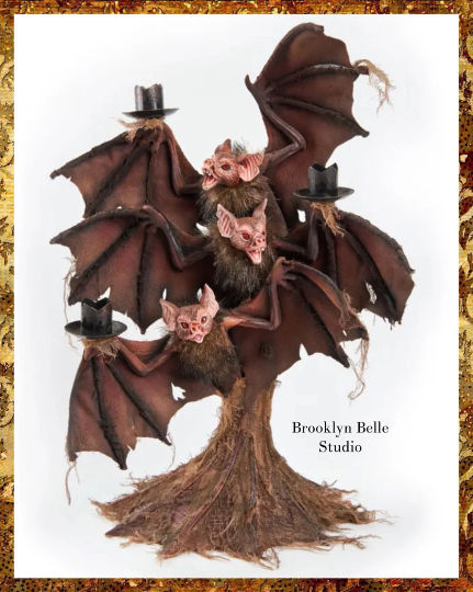 Katherine's Collection Halloween Bat Candelabra