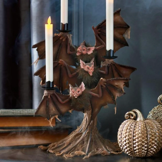 Katherine's Collection Halloween Bat Candelabra