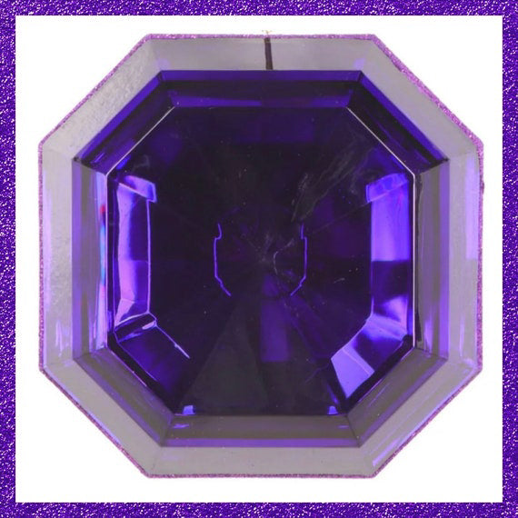6 Purple Jewel Ornament