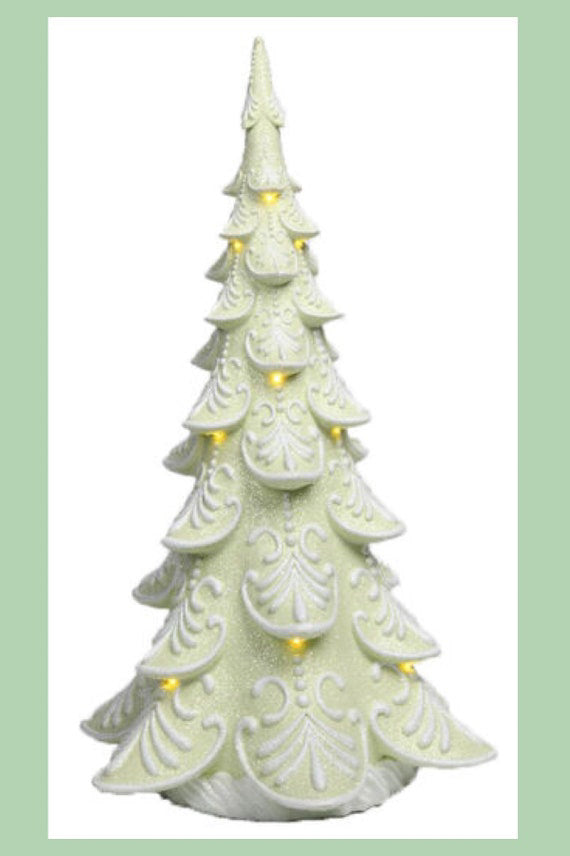 17" Pastel Green Gingerbread Tree Decoration