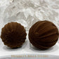 Set Of 2 Chocolate Brown Flocked Ornaments