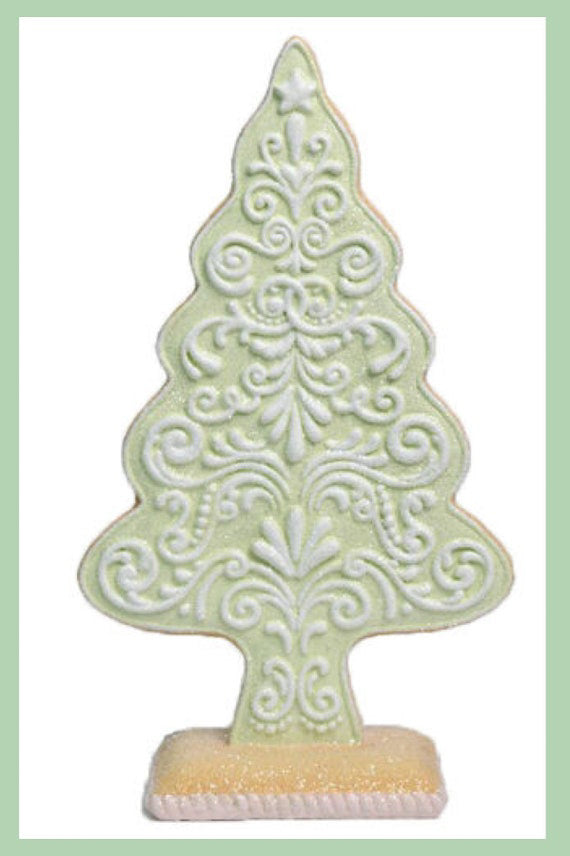 10.5" Pastel Green Gingerbread Tree Cookie Decoration
