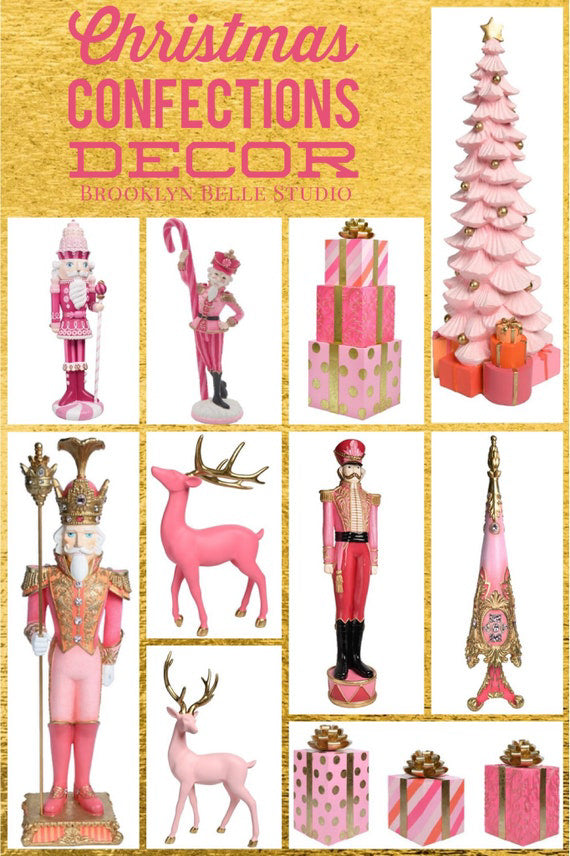 Set Of 2 Shades of Pink Doughnut Ornaments