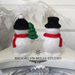 Set Of 2 Glitter Snowman Ornaments