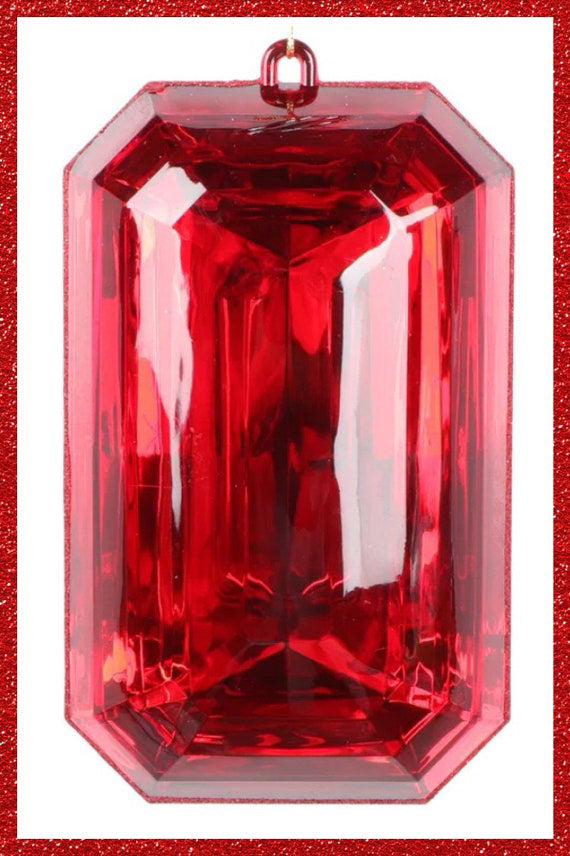 8" Red Jewel Ornament